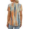 imageXIEERDUO Womens Pleated Tops Dressy Casual Short Sleeve Shirts Fashion Blouses Loose Curved Hem Long Tunic S3XLZ Multicolor