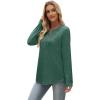 imageXIEERDUO Boho Tops for Women Blouses Dressy Casual V Neck Long Sleeve Shirts Fall Outfits Trendy Vacation ClothesGreen