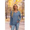 imageXIEERDUO Sweater for Women Winter Clothing Long Sleeve Shirts Fall Fashion Must Haves Comfiest Airport Outfits TrendyBlue