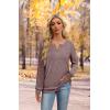 imageXIEERDUO Sweater for Women Winter Clothing Long Sleeve Shirts Fall Fashion Must Haves Comfiest Airport Outfits TrendyRosy Brown