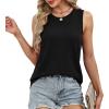 imageXIEERDUO Sweater Vest Women Fall Clothes Crewneck Sleeveless Tops Ribbed Knit Tank Tops Business Casual Work BlousesBlack
