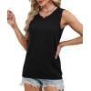 imageXIEERDUO Sweater Vest Women Fall Clothes Crewneck Sleeveless Tops Ribbed Knit Tank Tops Business Casual Work BlousesBlack