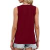 imageXIEERDUO Sweater Vest Women Fall Clothes Crewneck Sleeveless Tops Ribbed Knit Tank Tops Business Casual Work BlousesBurgundy