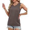 imageXIEERDUO Sweater Vest Women Fall Clothes Crewneck Sleeveless Tops Ribbed Knit Tank Tops Business Casual Work BlousesCoffee