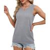 imageXIEERDUO Sweater Vest Women Fall Clothes Crewneck Sleeveless Tops Ribbed Knit Tank Tops Business Casual Work BlousesGray