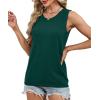 imageXIEERDUO Sweater Vest Women Fall Clothes Crewneck Sleeveless Tops Ribbed Knit Tank Tops Business Casual Work BlousesGreen