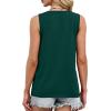 imageXIEERDUO Sweater Vest Women Fall Clothes Crewneck Sleeveless Tops Ribbed Knit Tank Tops Business Casual Work BlousesGreen
