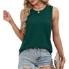 imageXIEERDUO Sweater Vest Women Fall Clothes Crewneck Sleeveless Tops Ribbed Knit Tank Tops Business Casual Work BlousesGreen