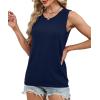 imageXIEERDUO Sweater Vest Women Fall Clothes Crewneck Sleeveless Tops Ribbed Knit Tank Tops Business Casual Work BlousesNavy Blue