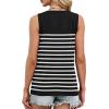 imageXIEERDUO Sweater Vest Women Fall Clothes Crewneck Sleeveless Tops Ribbed Knit Tank Tops Business Casual Work BlousesStriped Blackwhite