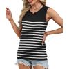 imageXIEERDUO Sweater Vest Women Fall Clothes Crewneck Sleeveless Tops Ribbed Knit Tank Tops Business Casual Work BlousesStriped Blackwhite