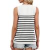 imageXIEERDUO Sweater Vest Women Fall Clothes Crewneck Sleeveless Tops Ribbed Knit Tank Tops Business Casual Work BlousesStriped Whiteblack