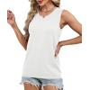 imageXIEERDUO Sweater Vest Women Fall Clothes Crewneck Sleeveless Tops Ribbed Knit Tank Tops Business Casual Work BlousesWhite