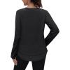 imageXIEERDUO Womens Workout Tops Long Sleeve Quick Dry UPF 50 Sun Protection Shirts for Hiking Running S3XL03 Black