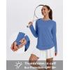 imageXIEERDUO Womens Workout Tops Long Sleeve Quick Dry UPF 50 Sun Protection Shirts for Hiking Running S3XL05 Blue