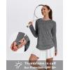 imageXIEERDUO Womens Workout Tops Long Sleeve Quick Dry UPF 50 Sun Protection Shirts for Hiking Running S3XL09 Dark Grey