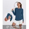imageXIEERDUO Womens Workout Tops Long Sleeve Quick Dry UPF 50 Sun Protection Shirts for Hiking Running S3XL12 Dark Green Blue