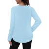 imageXIEERDUO Womens Workout Tops Long Sleeve Quick Dry UPF 50 Sun Protection Shirts for Hiking Running S3XL13 Baby Blue