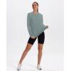 imageXIEERDUO Womens Workout Tops Long Sleeve Quick Dry UPF 50 Sun Protection Shirts for Hiking Running S3XL14 Grey Green