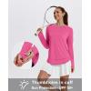imageXIEERDUO Womens Workout Tops Long Sleeve Quick Dry UPF 50 Sun Protection Shirts for Hiking Running S3XL15 Hot Pink