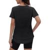 imageWomens Workout Tops Short Sleeve Shirts with Sun Protection UPF 50 Quick Dry Outfits for Hiking Running S3XL02 Black