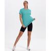 imageWomens Workout Tops Short Sleeve Shirts with Sun Protection UPF 50 Quick Dry Outfits for Hiking Running S3XL03 Aqua