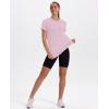 imageWomens Workout Tops Short Sleeve Shirts with Sun Protection UPF 50 Quick Dry Outfits for Hiking Running S3XL17 Peach Pink