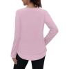 imageXIEERDUO Womens Workout Tops Long Sleeve Quick Dry UPF 50 Sun Protection Shirts for Hiking Running S3XL17 Peach Pink