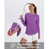 imageXIEERDUO Womens Workout Tops Long Sleeve Quick Dry UPF 50 Sun Protection Shirts for Hiking Running S3XL18 Bright Purple