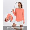 imageXIEERDUO Womens Workout Tops Long Sleeve Quick Dry UPF 50 Sun Protection Shirts for Hiking Running S3XL20 Light Orange