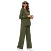 imageXIEERDUO Womens 2 Piece Lounge Sets Side Slit Outfits Wide Leg Tracksuit Comfy Loungewear Fashion Sweatsuit S3XLArmy Green
