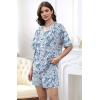 imageXIEERDUO Lounge Sets for Women Shorts Lightweight Summer Pajamas Set Sleepwear 2 Piece Sets Airport Vacation OutfitsBlue Floral