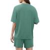 imageXIEERDUO Lounge Sets for Women Shorts Lightweight Summer Pajamas Set Sleepwear 2 Piece Sets Airport Vacation OutfitsPea Green