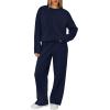 imageXIEERDUO Sweatsuits Women 2 Piece Outfit Matching Lounge Sets Fall Outfits 2025 Winter Clothing Airport Outfits Fall Fashion Must Haves Track Suits Navy Blue L