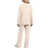 imageXIEERDUO Lounge Sets for Women 2 Piece V Neck Button Matching Sweatsuit Loungewear Fall Outfits Fashion Clothing PajamasApricot