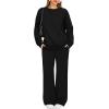 imageXIEERDUO Sweatsuits Women 2 Piece Outfit Matching Lounge Sets Fall Outfits 2025 Fashion Clothing Crewneck Track SuitsBlack
