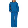 imageXIEERDUO Sweatsuits Women 2 Piece Outfit Matching Lounge Sets Fall Outfits 2025 Fashion Clothing Crewneck Track SuitsBlue