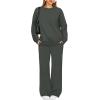 imageXIEERDUO Sweatsuits Women 2 Piece Outfit Matching Lounge Sets Fall Outfits 2025 Fashion Clothing Crewneck Track SuitsDark Grey