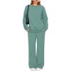 imageXIEERDUO Sweatsuits Women 2 Piece Outfit Matching Lounge Sets Fall Outfits 2025 Fashion Clothing Crewneck Track SuitsLake Blue