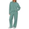 imageXIEERDUO Sweatsuits Women 2 Piece Outfit Matching Lounge Sets Fall Outfits 2025 Fashion Clothing Crewneck Track SuitsLake Blue