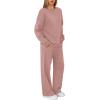 imageXIEERDUO Sweatsuits Women 2 Piece Outfit Matching Lounge Sets Fall Outfits 2025 Fashion Clothing Crewneck Track SuitsPink
