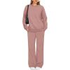 imageXIEERDUO Sweatsuits Women 2 Piece Outfit Matching Lounge Sets Fall Outfits 2025 Fashion Clothing Crewneck Track SuitsPink