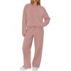 imageXIEERDUO Sweatsuits Women 2 Piece Outfit Matching Lounge Sets Fall Outfits 2025 Fashion Clothing Crewneck Track SuitsPink