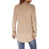 imageXIEERDUO Womens Tunic Tops to Wear with Leggings Long Sleeve Thumb Hole Shirts Crew Neck Curved HemCbeige