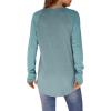 imageXIEERDUO Womens Tunic Tops to Wear with Leggings Long Sleeve Thumb Hole Shirts Crew Neck Curved HemRbluegreencolorblock