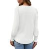 imageXIEERDUO Blouses for Women Dressy Casual Long Sleeve Shirts Fashion Clothing Puff Sleeve Tunic Tops with Smocked CuffsAwhite