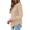 imageXIEERDUO Blouses for Women Dressy Casual Long Sleeve Shirts Fashion Clothing Puff Sleeve Tunic Tops with Smocked CuffsBbeige