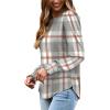 imageXIEERDUO Blouses for Women Dressy Casual Long Sleeve Shirts Fashion Clothing Puff Sleeve Tunic Tops with Smocked CuffsCgrey Block