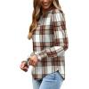 imageXIEERDUO Blouses for Women Dressy Casual Long Sleeve Shirts Fashion Clothing Puff Sleeve Tunic Tops with Smocked CuffsCkhaki Block
