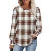 imageXIEERDUO Blouses for Women Dressy Casual Long Sleeve Shirts Fashion Clothing Puff Sleeve Tunic Tops with Smocked CuffsCkhaki Block
